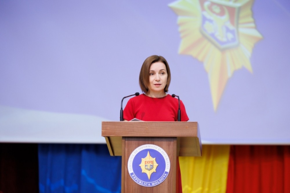 Maia Sandu, către angajații SIS de ziua profesională: „Moldova trebuie să fie pregătită să țină piept amenințărilor”